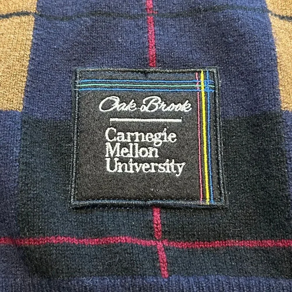 Oak Brook x Carnegie Mellon University Upcycled Tartan Plaid Sweater Size XXL
